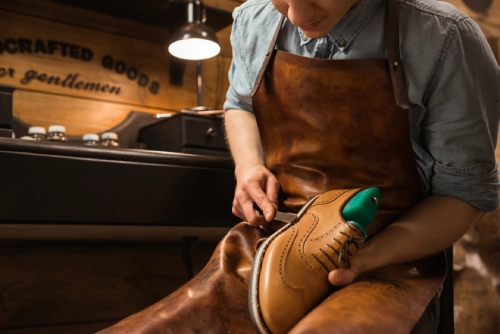 bootmaker workshop making shoes